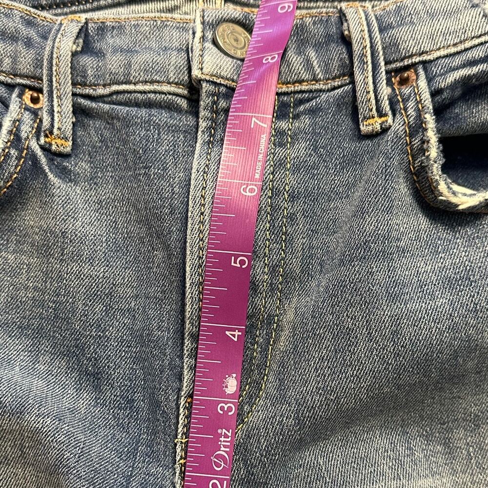 GRLFRND Naomi High Rise Distressed Straight Leg Jeans Light Wash Size 27 - Picture 9 of 10